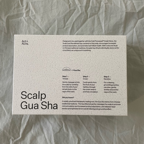 NIB Act+Acre Jade Scalp Gua Sha Tool - Picture 2 of 4